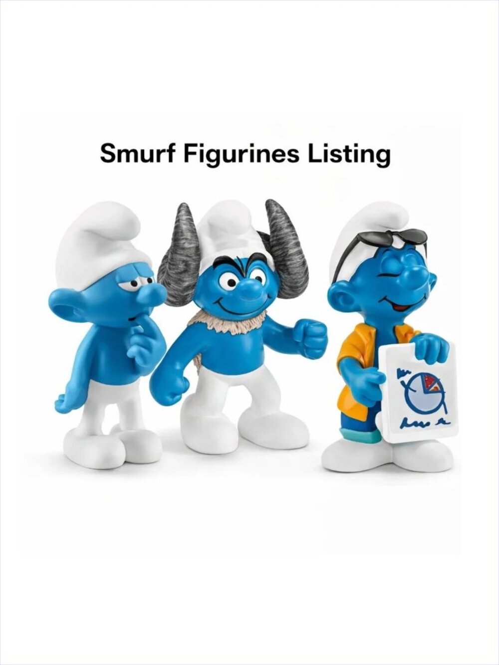Vintage Authentic Schleich Smurf- Set of 3-Clumsy & Zodiac Aries etc. New w/Tag
